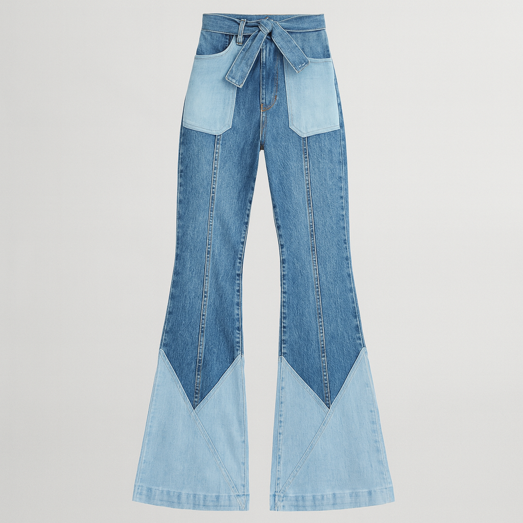 The Poppy Patchwork Denim Trousers