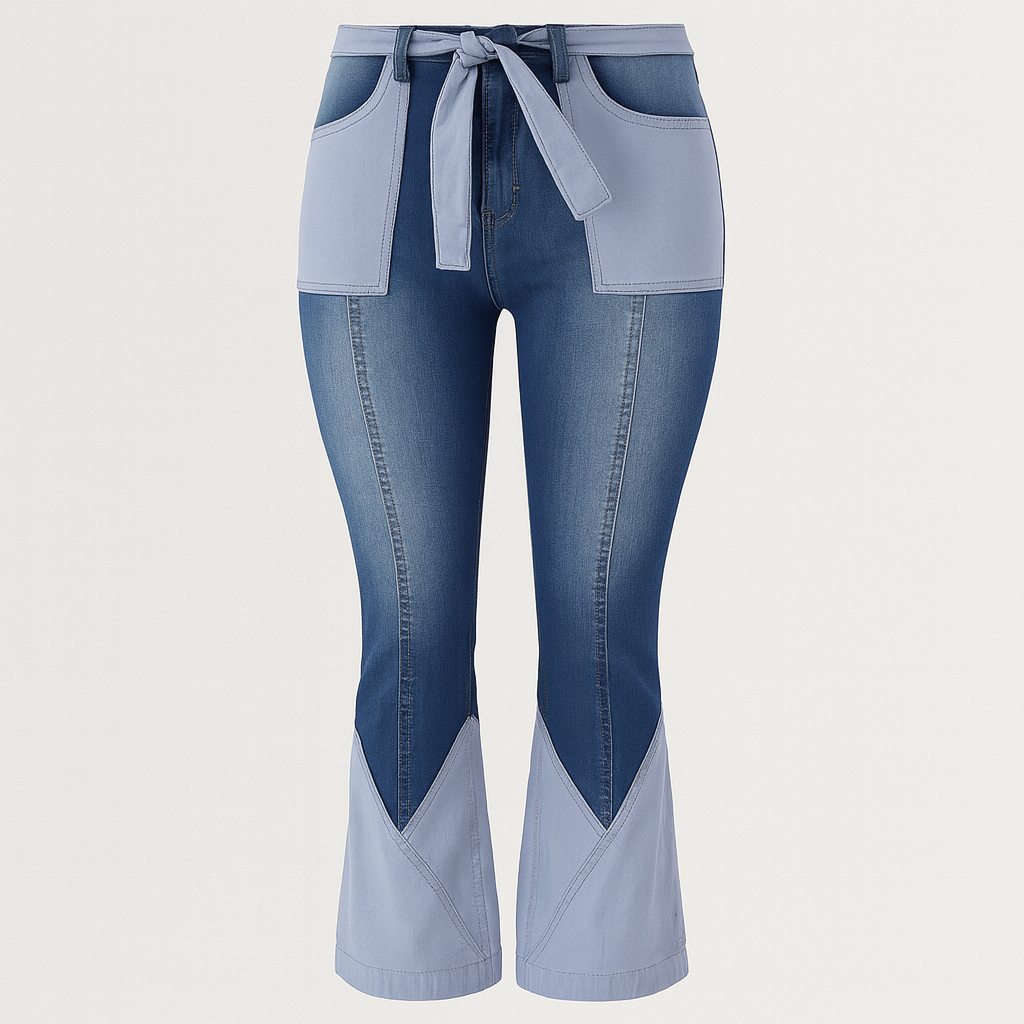 The Poppy Patchwork Denim Trousers