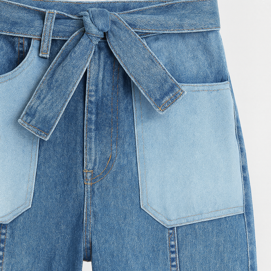 The Poppy Patchwork Denim Trousers