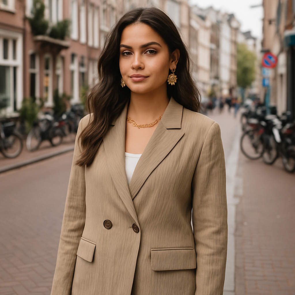 The Reanna Comfort Blazer – Beige S | Nora Elle