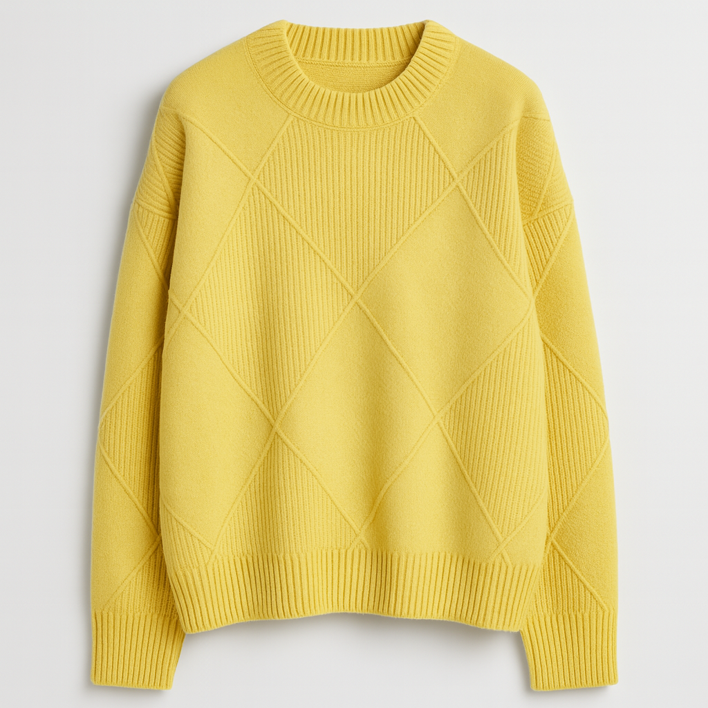 The Solene Diamond Knit Sweater