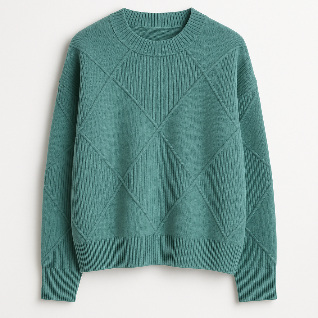 The Solene Diamond Knit Sweater