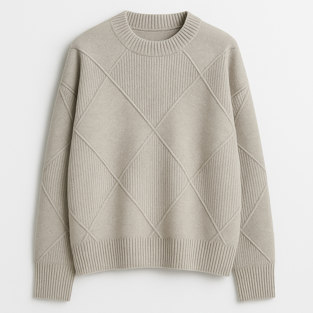 The Solene Diamond Knit Sweater