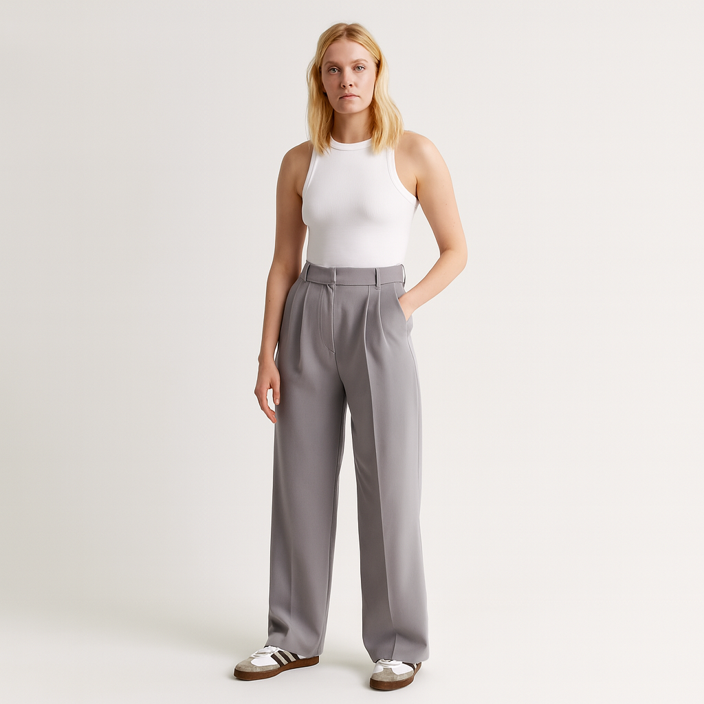 The Valeria Grey Tailored Trousers
