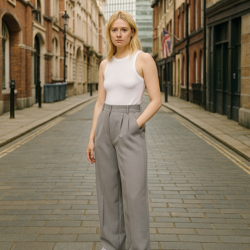 The Valeria Grey Tailored Trousers