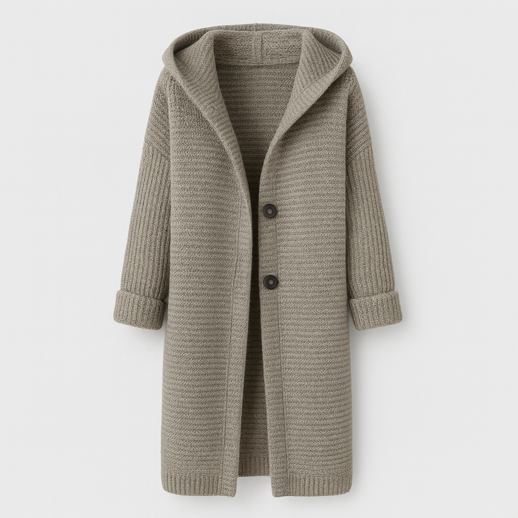The Kaia Hooded Knit Cardigan