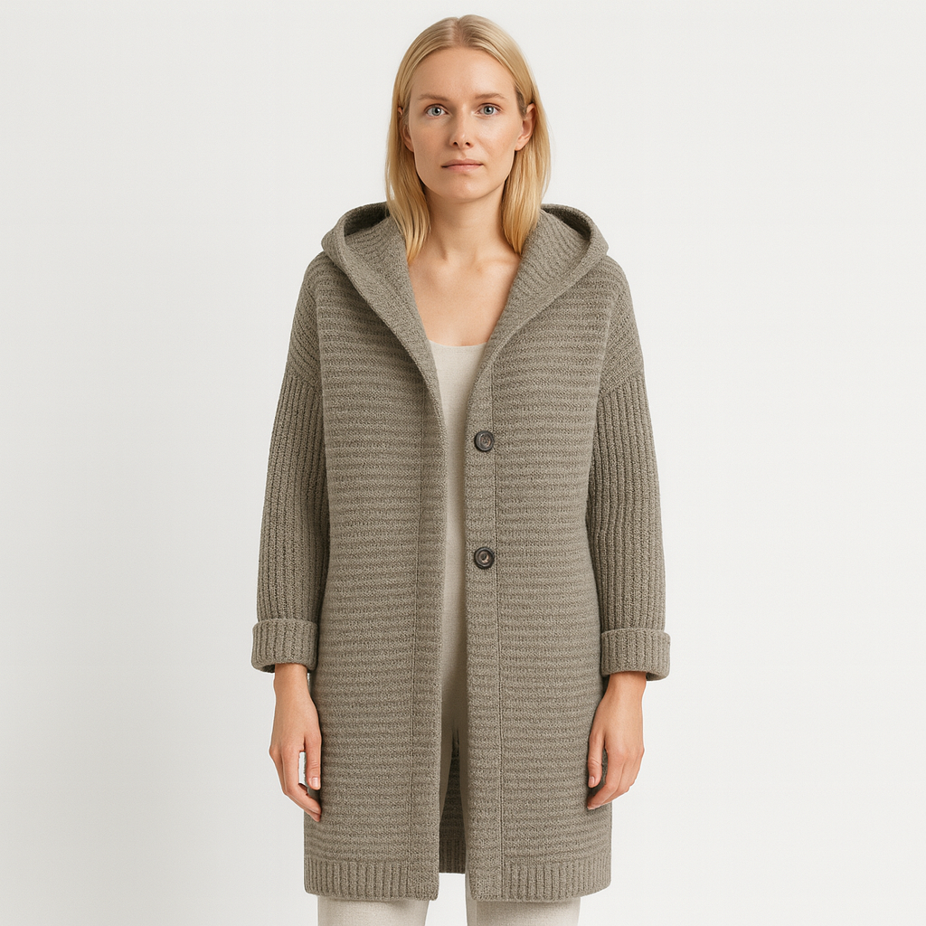The Kaia Hooded Knit Cardigan
