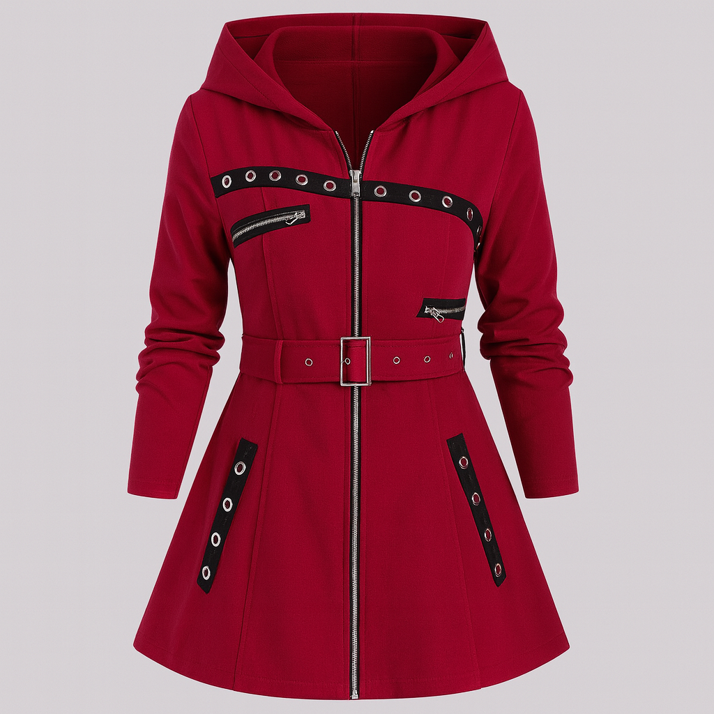 The Roxanne Belted Hooded Coat