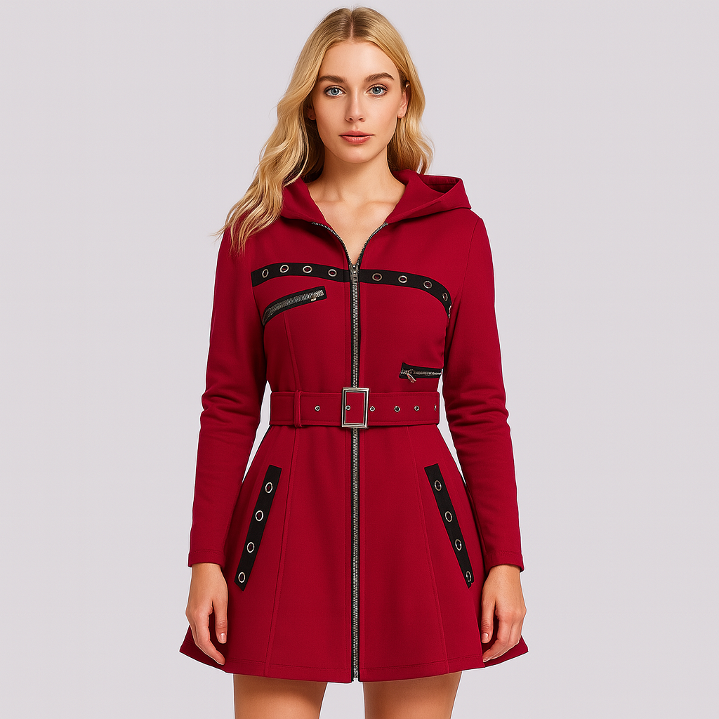 The Roxanne Belted Hooded Coat