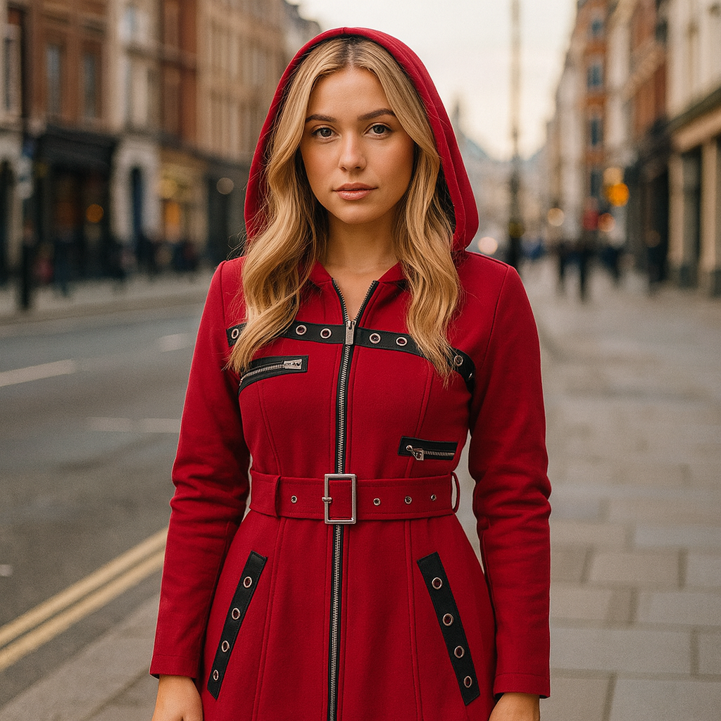 The Roxanne Belted Hooded Coat