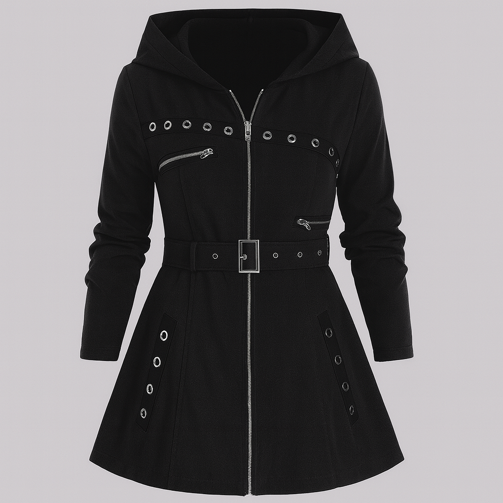 The Roxanne Belted Hooded Coat
