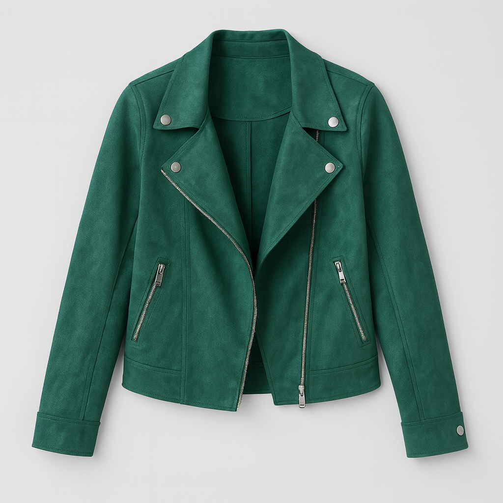 The Jenny Faux Suede Biker Jacket